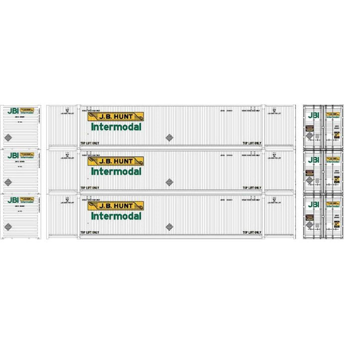 Athearn HO RTR 53' CIMC Container, JB Hunt #1 (3)