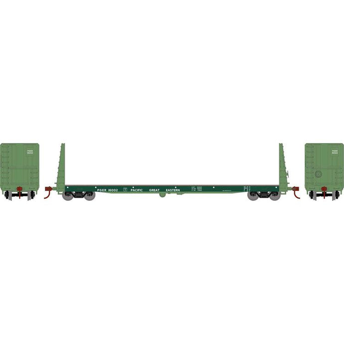 Athearn HO RTR 60' Bulkhead Flat, PGE #160002