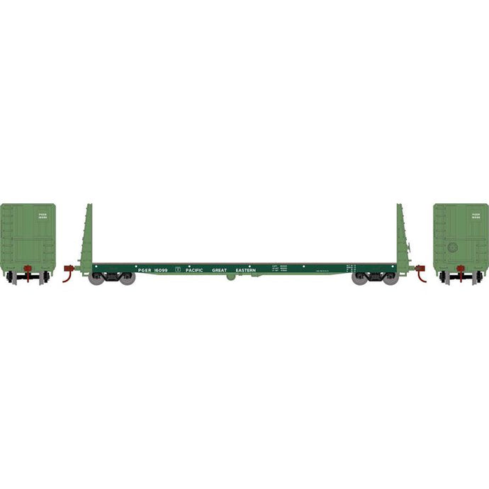 Athearn HO RTR 60' Bulkhead Flat, PGE #160099