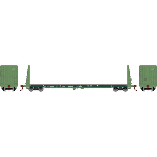 Athearn HO RTR 60' Bulkhead Flat, PGE #160099