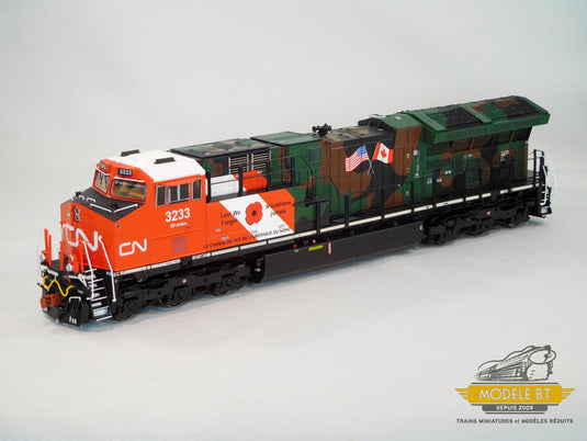 ScaleTrains Rivet Counter HO GE ET44AC Tier 4 GEVO w/DCC & Sound - CN/Veterans : #3233