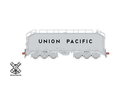 ScaleTrains Rivet Counter HO Union Pacific Silver Diesel Fuel Tender - Silver Trucks