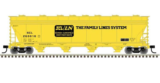 Atlas Master Plus Line HO ACF 5250 Centerflow Covered Hopper - Seaboard Coast Line SCL : #260016