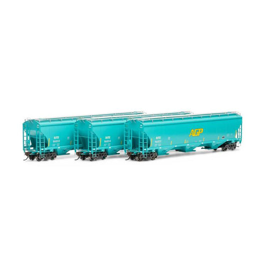 Athearn Genesis HO Trinity 3-Bay Hopper, DJTX 3pk. Set #1