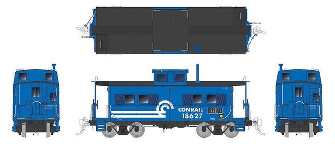 Rapido Trains HO Northeastern-style Steel Caboose: Conrail #18627