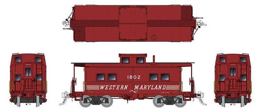 Rapido Trains HO Northeastern-style Steel Caboose: WM - Speed Lettering Scheme #1869