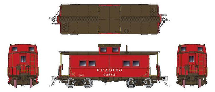 Rapido Trains HO Northeastern-style Steel Caboose: RDG - As Delivered Scheme #92928