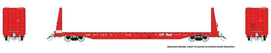 Rapido Trains HO Marine Industries Bulkhead Flatcar - CP Rail (Action Red) : #317082