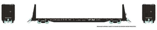 Rapido Trains HO Marine Industries Bulkhead Flatcar - CP Rail (Black) : #317410