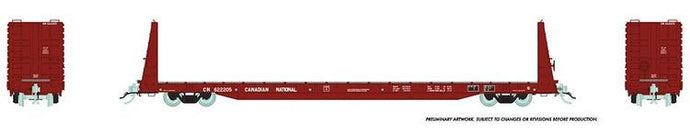 Rapido Trains HO National Steel Car Bulkhead Flatcar - CN (Mineral Brown) : #620005