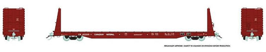 Rapido Trains HO National Steel Car Bulkhead Flatcar - CN (Mineral Brown) : #620010