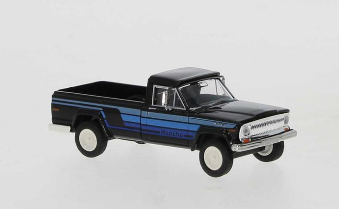 Brekina HO 1967 Jeep Gladiator B Pickup Truck - Honcho Edition (black, blue)