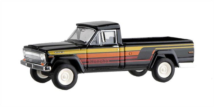 Brekina HO 1968 Jeep Gladiator B Pickup Truck - Honcho Edition (black, orange, red)