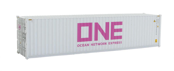 Walthers SceneMaster HO 40' Hi-Cube Corrugated-Side Container - Ocean Network Express - ONE (white, magenta)