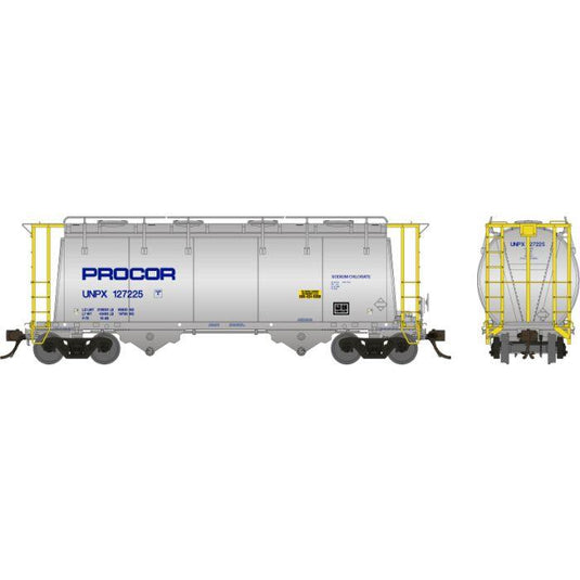 Rapido Trains HO Procor 3000 Sodium Chlorate Hopper : UNPX #127225