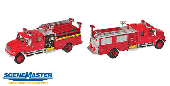 Walthers SceneMaster International 4900 Crew Cab Fire Engine Red