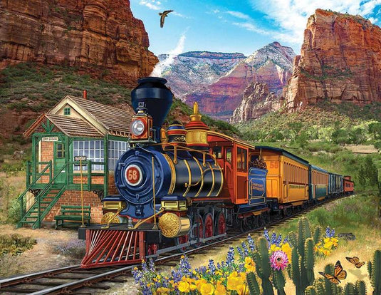 Train Enthusiast Vendors Dry Gulch Puzzle - 1000 Pieces 27 x 35