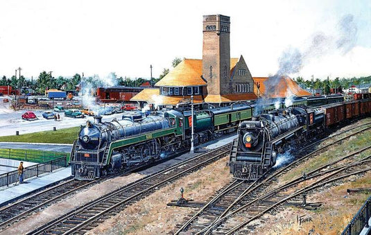 Train Enthusiast Vendors Brandford Jigsaw Puzzle - 550 Pieces 15 x 24