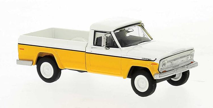 Brekina HO 1968 Jeep Gladiator Pickup Truck - White / Yellow