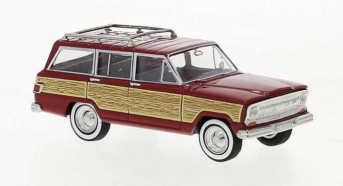 Brekina HO 1964 Jeep Wagoneer - Red / Woody sides