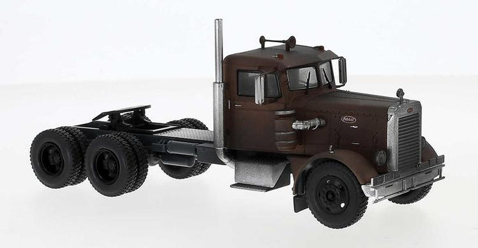 Brekina HO 1955 Peterbilt 281 Tractor - Brown / Weathered