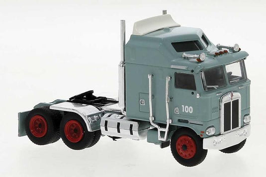 Brekina HO 1973 Kenworth K100 Aerodyne Sleeper-Cab Semi - #100 (blue-gray, red)