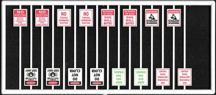 Tichy Train Group HO Assorted Warning Signs - pkg(16)