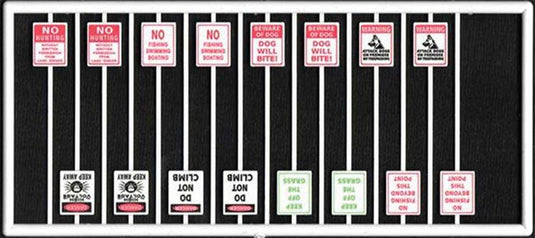 Tichy Train Group HO Assorted Warning Signs - pkg(16)