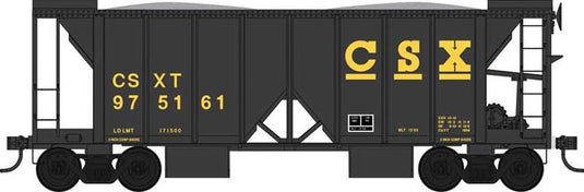 Bowser 70 Ton 2-Bay Ballast Hopper with Side Chutes CSX #975153