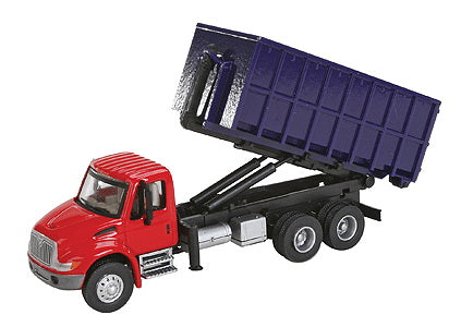 Walthers SceneMaster International 4300 Dual Axle Dumpster Truck Red/Blue