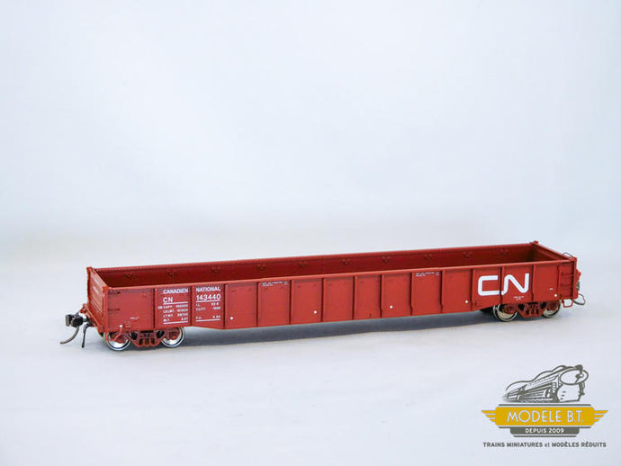 Rapido Trains HO 52' Gondolas: Canadian National Noodle Scheme - CN #143044