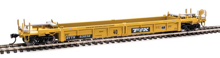 Chargez l&#39;image dans la visionneuse de la galerie, Walthers Mainline HO - Thrall Rebuilt 40&#39; Well Car - Trailer-Train DTTX #53038
