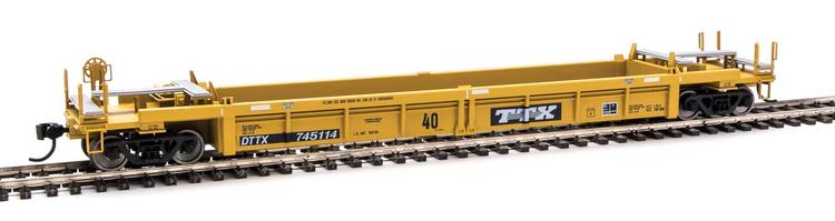 Chargez l&#39;image dans la visionneuse de la galerie, Walthers Mainline HO - Thrall Rebuilt 40&#39; Well Car - Trailer-Train DTTX #745114
