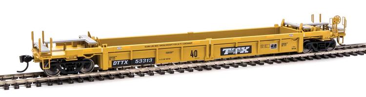 Chargez l&#39;image dans la visionneuse de la galerie, Walthers Mainline HO - Thrall Rebuilt 40&#39; Well Car - Trailer-Train DTTX #53313
