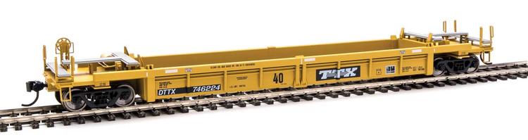 Chargez l&#39;image dans la visionneuse de la galerie, Walthers Mainline HO - Thrall Rebuilt 40&#39; Well Car - Trailer-Train DTTX #746224
