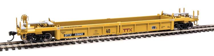 Chargez l&#39;image dans la visionneuse de la galerie, Walthers Mainline HO - Thrall Rebuilt 40&#39; Well Car - Trailer-Train DTTX #53045
