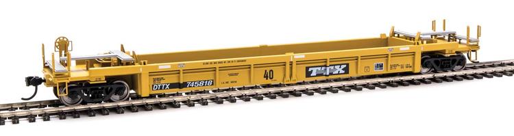 Chargez l&#39;image dans la visionneuse de la galerie, Walthers Mainline HO - Thrall Rebuilt 40&#39; Well Car - Trailer-Train DTTX #745818
