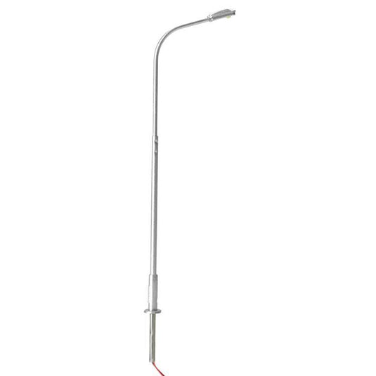 Atlas HO Single-Arm Streetlight 3-Pack - Cool White LED - Gray Post