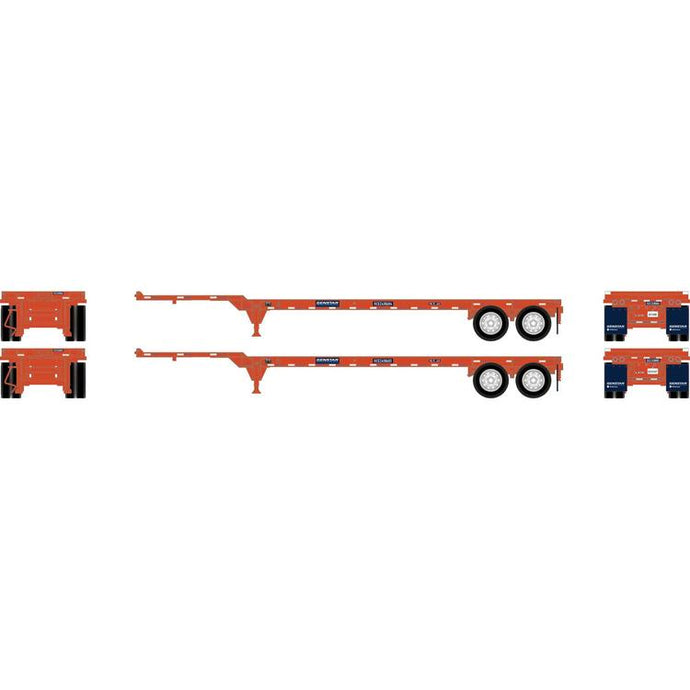 Athearn RTR 40' Container Chassis, GECX (2)