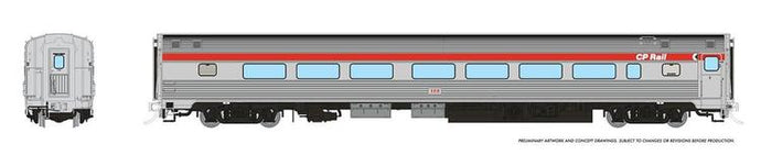 Rapido Trains HO Budd Coach CP #108 Action Red Scheme