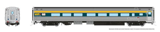 Rapido Trains HO Budd Coach w/HEP VIA Rail #8100 Current (Teal) Scheme