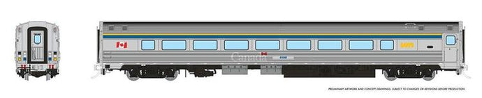 Rapido Trains HO Budd HEP2 Coach VIA Rail #4100 HEP2 Coach Scheme