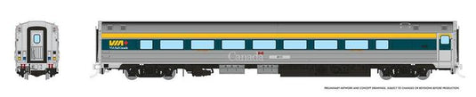 Rapido Trains HO Budd HEP2 Coach w/HEP VIA Rail #4112 Current (Teal) Scheme