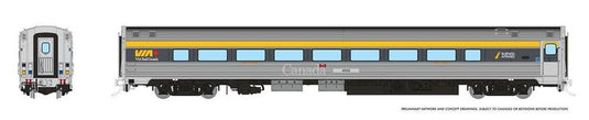 Rapido Trains HO Budd HEP2 Coach w/HEP VIA Rail #4007 Current (Gray) Scheme