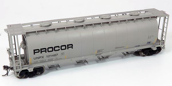 Rapido Trains HO NSC 3800cuft Covered Hopper: UNPX #121423 - Procor Black Logo Scheme