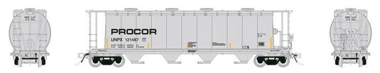 Rapido Trains HO NSC 3800cuft Covered Hopper: UNPX #121423 - Procor Black Logo Scheme