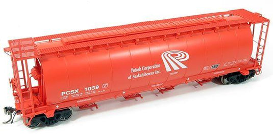 Rapido Trains HO NSC 3800cuft Covered Hopper: PCSX #1007 - Orange Scheme