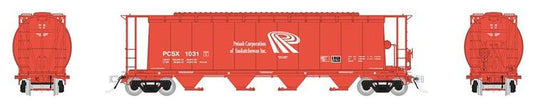 Rapido Trains HO NSC 3800cuft Covered Hopper: PCSX #1007 - Orange Scheme