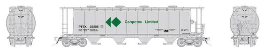 Rapido Trains HO NSC 3800cuft Covered Hopper: PTEX #38211 - Canpotex Grey Scheme