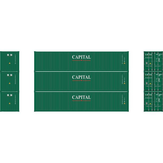 Athearn HO RTR 40ft Low Cube Container - Capital CLHU #1 (3)